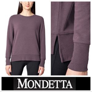 NEW! NWT MONDETTA Ladies Lightweight Soft Crewneck Brushed Tunic Sweatshirt